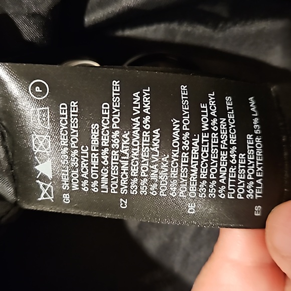 H&M Mens wool blend coat size M - Picture 7 of 11